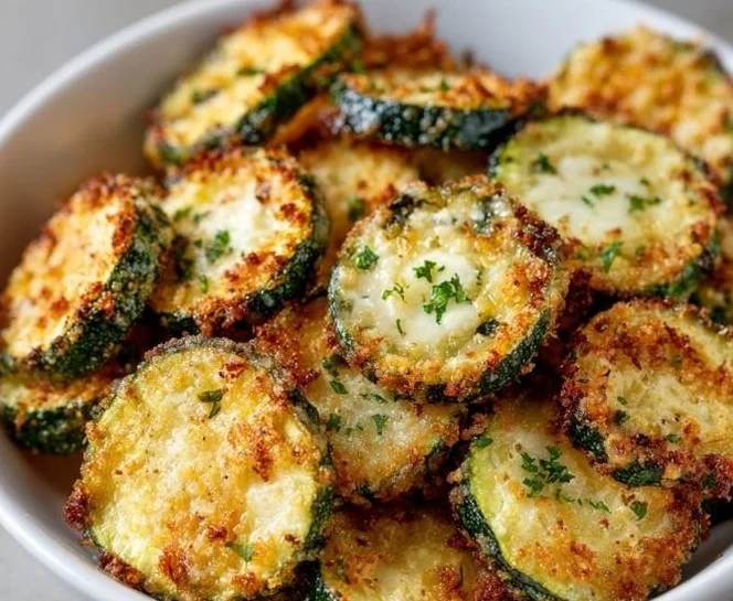 Air fryer zucchini chips recipe for a healthy crunchy snack