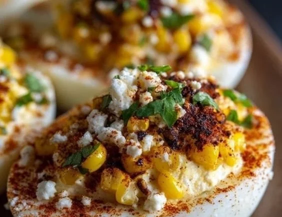 Corn on the Cob Deviled Eggs recipe featuring fresh corn and classic flavors