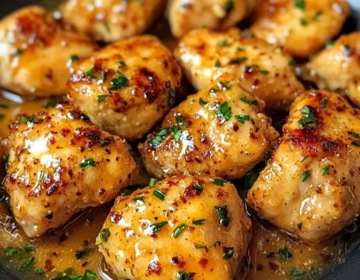 Delicious Cowboy Butter Chicken Bites served on a plate