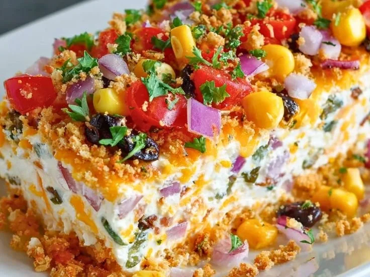 Cowboy Caviar Jalapeno Popper Cheese Log served as a tasty appetizer