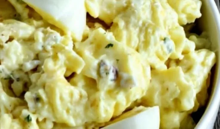Bowl of easy Southern potato salad recipe resembling Grandma's classic dish