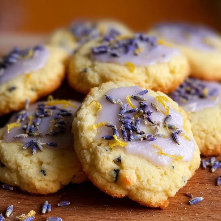 Freshly baked Lemon Lavender Cookies on a cooling rack