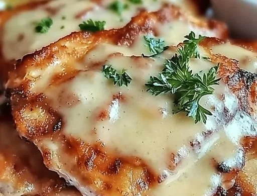 Delicious dish of Malibu Chicken with ham and cheese on top