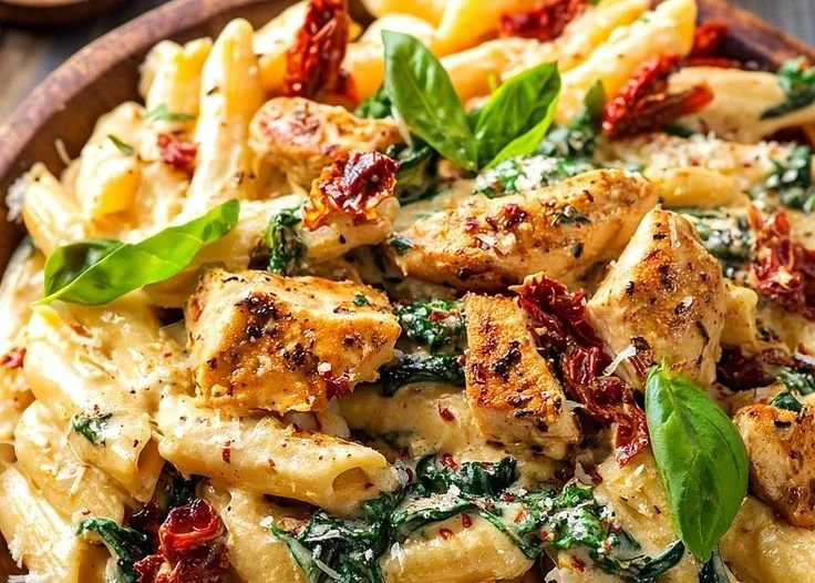 Delicious Parmesan Marry Me Chicken Pasta served on a plate